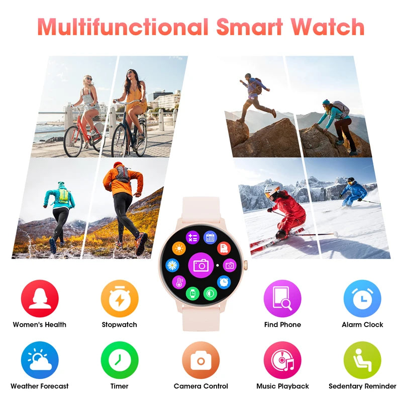 Karchilor 2024 Women's Smartwatch Bluetooth Call 1.39" Touch Screen, Waterproof Fitness Tracker