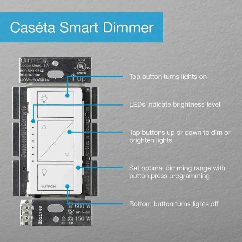 Smart Home Dimmer Switch for LED Bulbs, Works with Alexa, Apple HomeKit, & Google Assistant