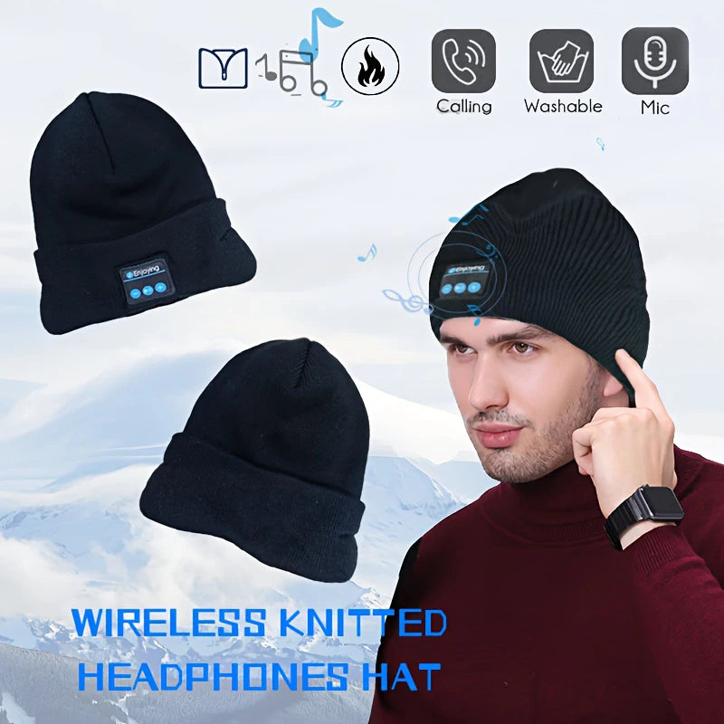 Winter Sports Bluetooth Hat Beanie with Wireless Headset Speaker