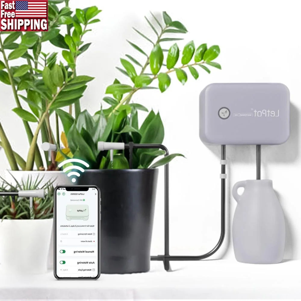 Smart WiFi Drip Irrigation System - Automatic Plant Watering Kit with App Control