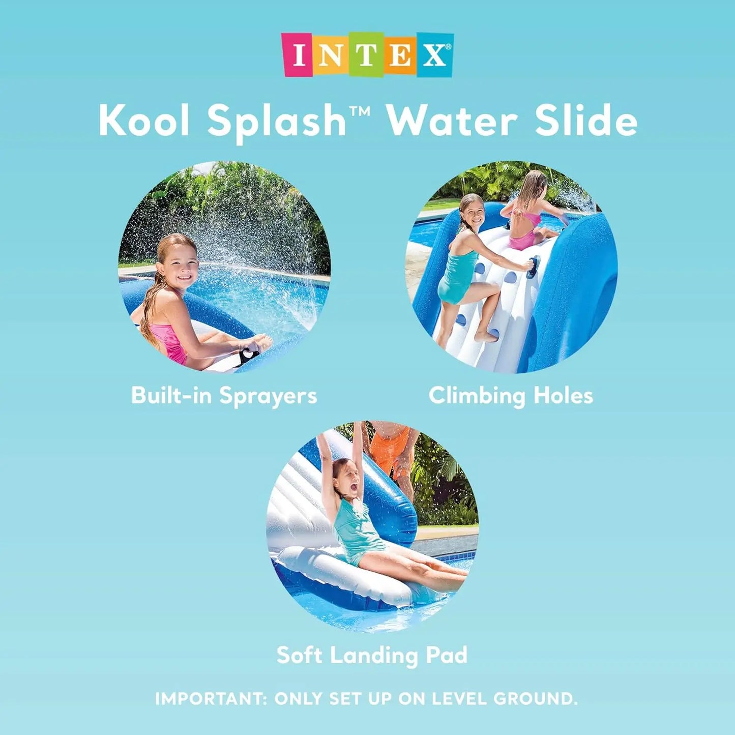 Intex Kool Splash Inflatable Water Slide for Pools – Durable & Fun