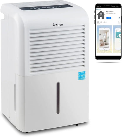 4,500 Sq Ft Smart Wi-Fi Energy Star Dehumidifier with App, Continuous Drain Hose