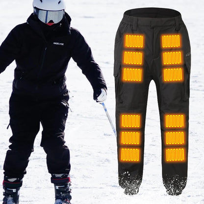 2024 Winter Heated Thermal Hiking Pants with USB Electric Heater, 18 Zones Ski Wear