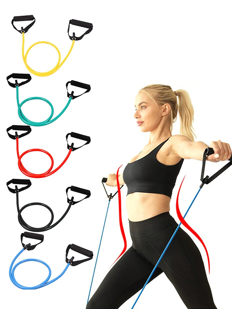 Resistance Bands with Handles - Elastic Workout Bands for Muscle Training & Physical Therapy