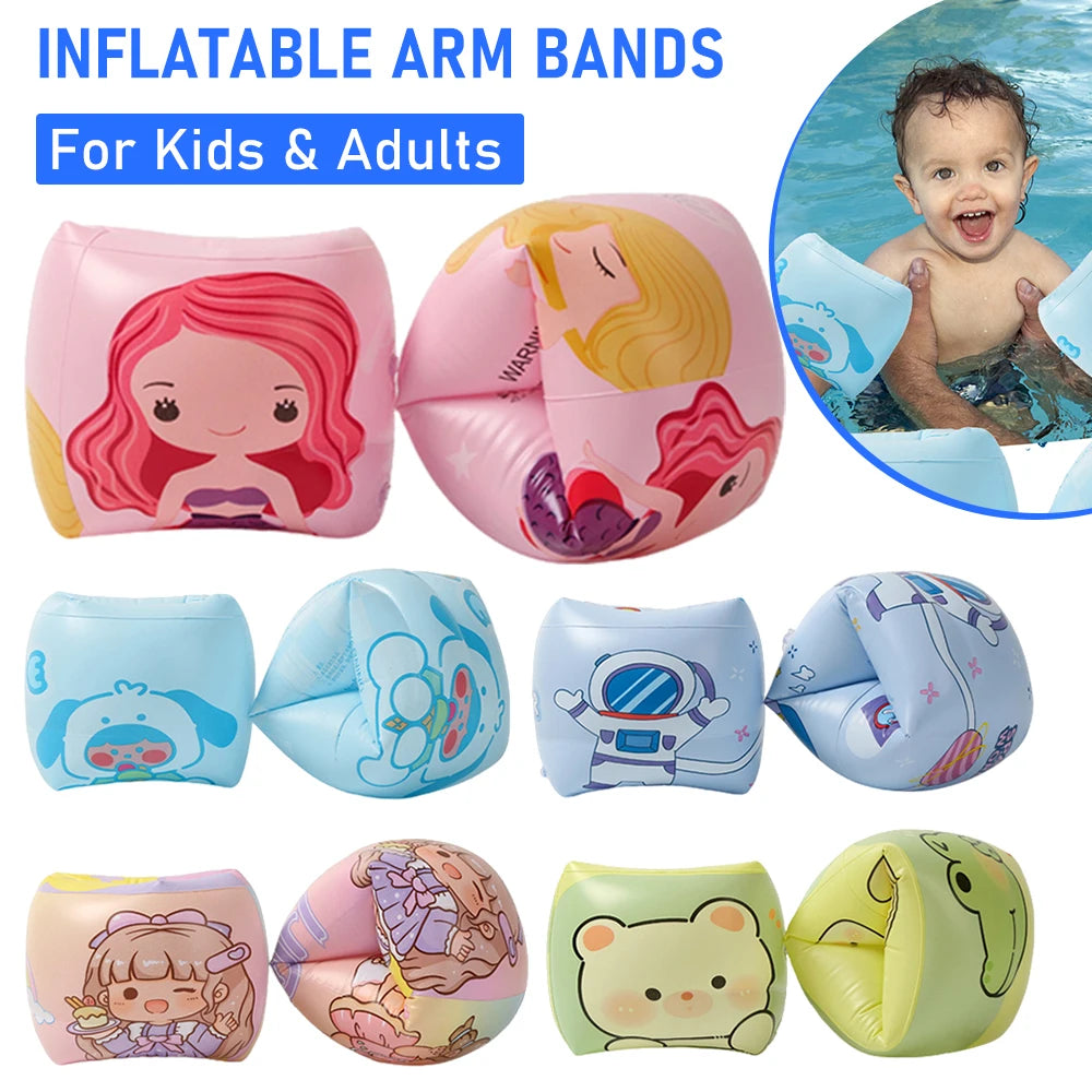 Cute Inflatable Pool Floats Arm Bands for Kids & Adults