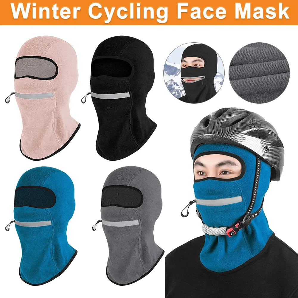 Cycling Face Safety Mask Winter Fleece Hat & Scarf for Men & Women