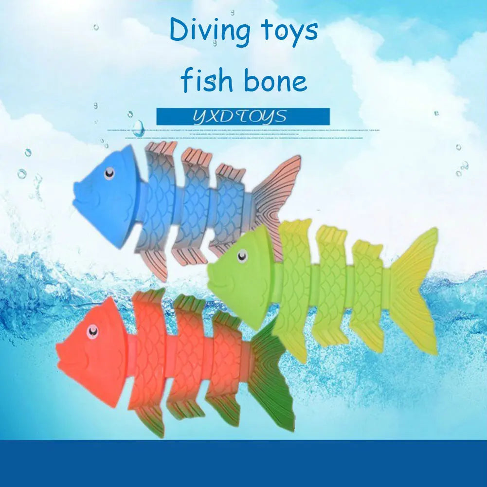 3Pcs Swimming Pool Throwing Toys – Colorful Underwater Fun for Kids Dive Training