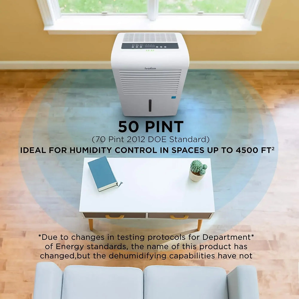 4,500 Sq Ft Smart Wi-Fi Energy Star Dehumidifier with App, Continuous Drain Hose