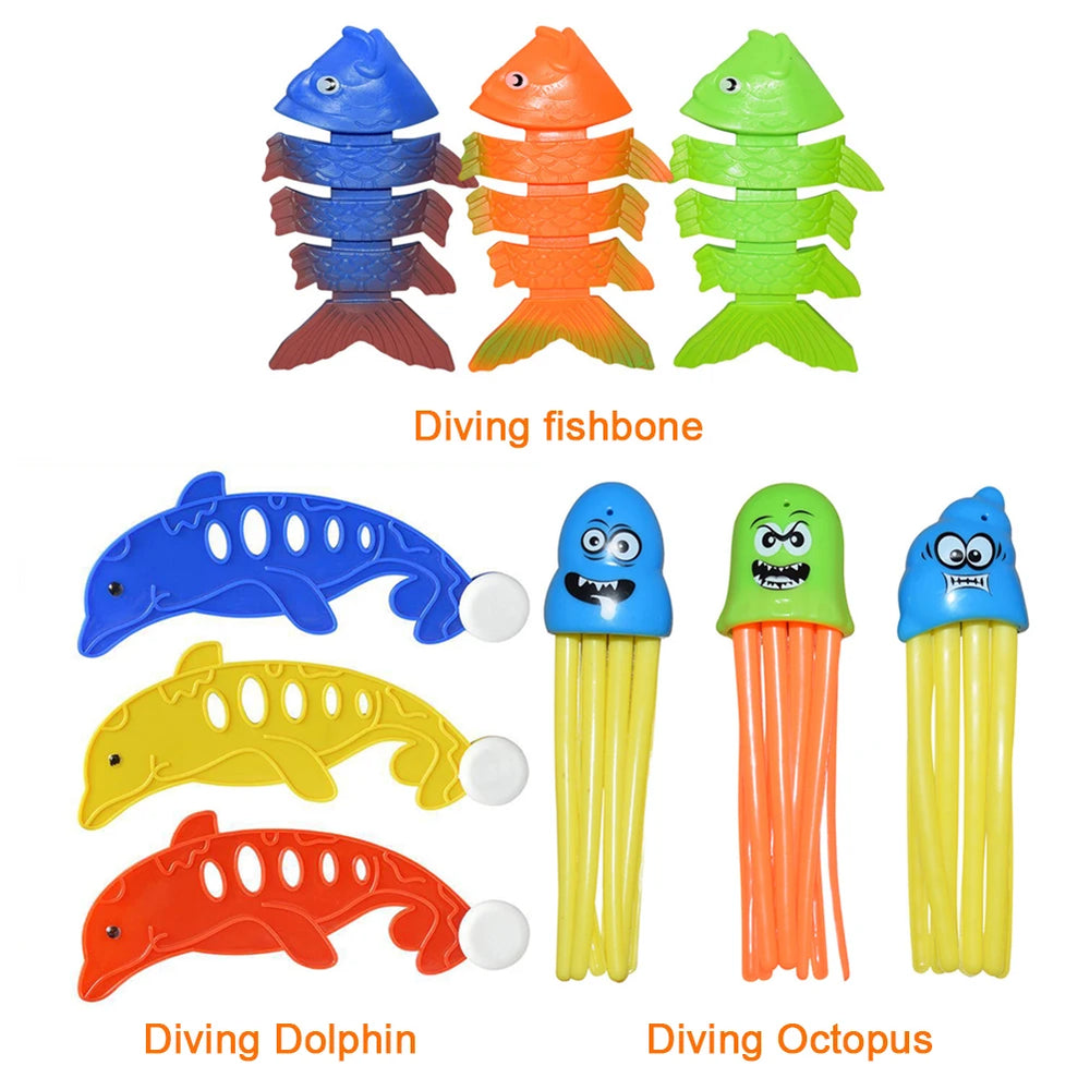 3Pcs Swimming Pool Throwing Toys – Colorful Underwater Fun for Kids Dive Training