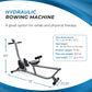 Hydraulic Rower Machine with Smart App & Adjustable Resistance for Home Gym